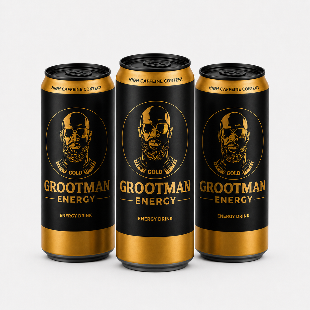 Grootman Energy Gold 300ml cans trio
